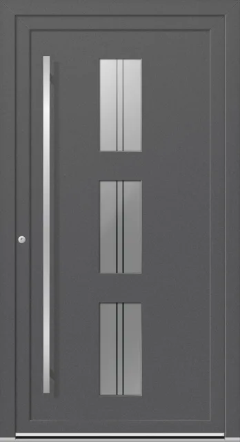 Haustüren PVC – Edition Jonas 7745 DB703 Designglas Griff 8525 HA312 1600