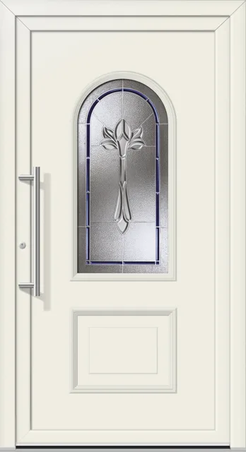 Haustüren PVC – Edition Ludwig 5779 Deko RAL 9001 Schmuckglas