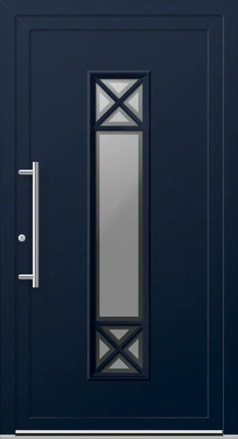 Haustüren PVC – Edition Amadeus 5286 Deko RAL 5011 Designglas